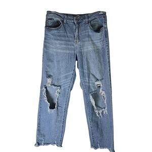 SO Jeans Boyfriend High Rise Straight Relaxed Fit Womens 11 / 30 Blue